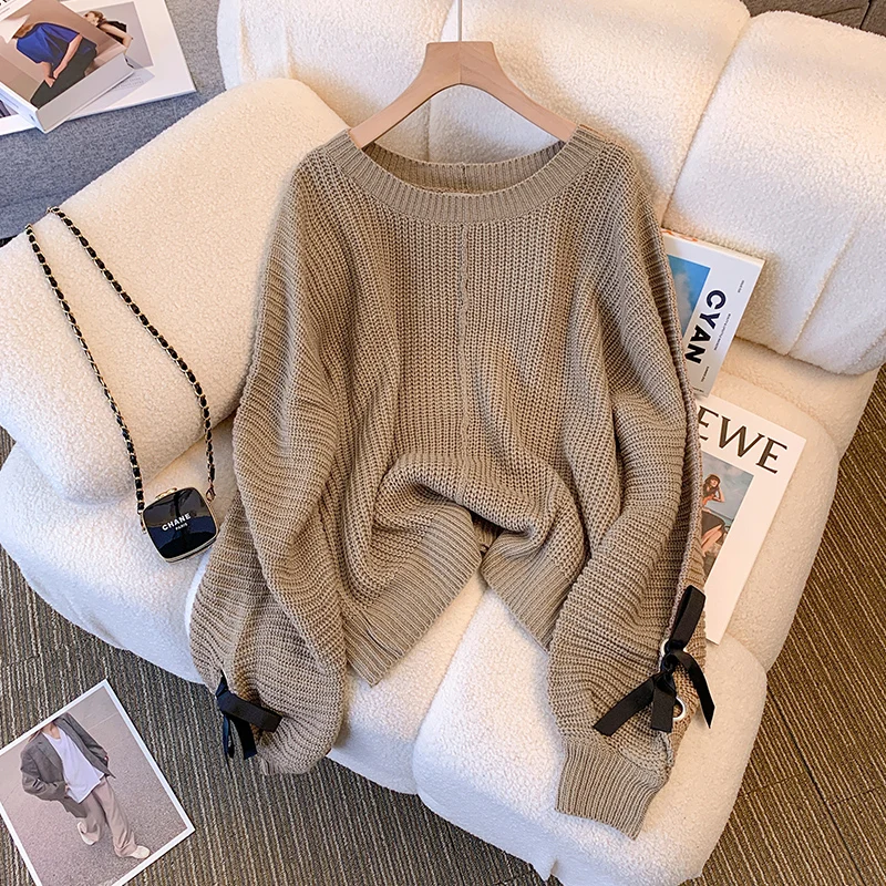 Женский винтажный комплект из двух предметов вязаный пуловер с геометрическим