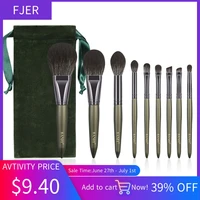 fjer 9pcs makeup brushes set professional soft foundation powder eyeshadow blush blending brush beauty tools kit maquillaje