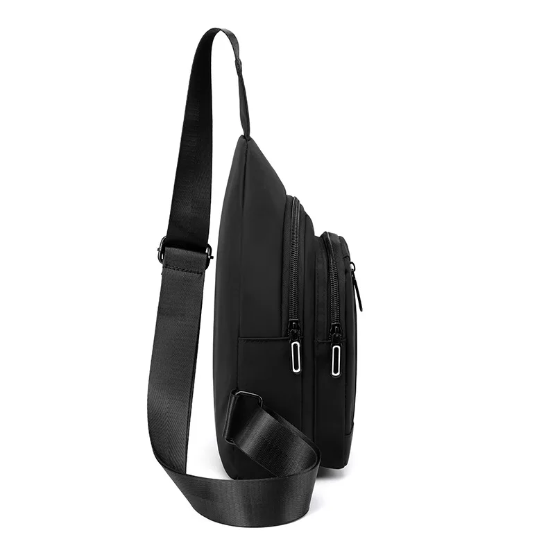 Black Ultra Thin Anti Theft Chest Bag Small Cross Body Bags Mobile Phone Bag Mini Messenger Bag Men Shoulder Sport Bag Pack