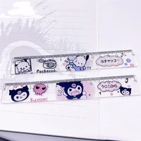 kawaii sanrio ruler kuromi pochacco accessories cute beauty cartoon anime drawing scale ruler stationery toys for girls gift
