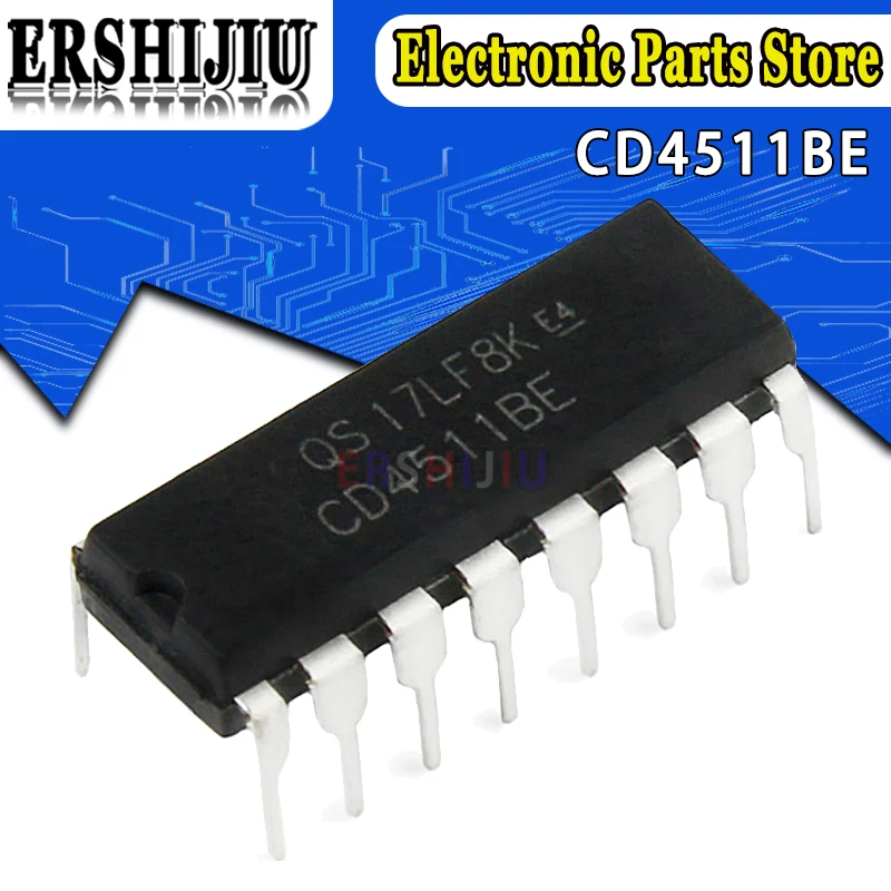 

10 шт. CD4511BE DIP-16 HEF 4511 декодер чип защелка привода Новый и оригинальный