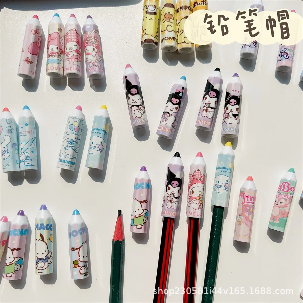 

Cute Cartoon Sanrio Pencil Cap Protective Case Student Pencil Cap Extender Girl Simple Poker-proof Pencil Case Pencil Holder