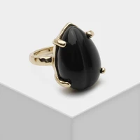 amorita boutique water drop shape resin ring fashion jewelry accessories pear shape stone ring for girl gift