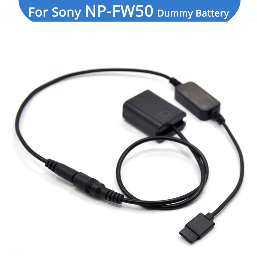

AC-PW20 Coupler NP-FW50 Dummy Battery Converter DC Cable For DJI Ronin-S To Supply Power For Sony A6000 A6300 A6500 A7S R2 M2