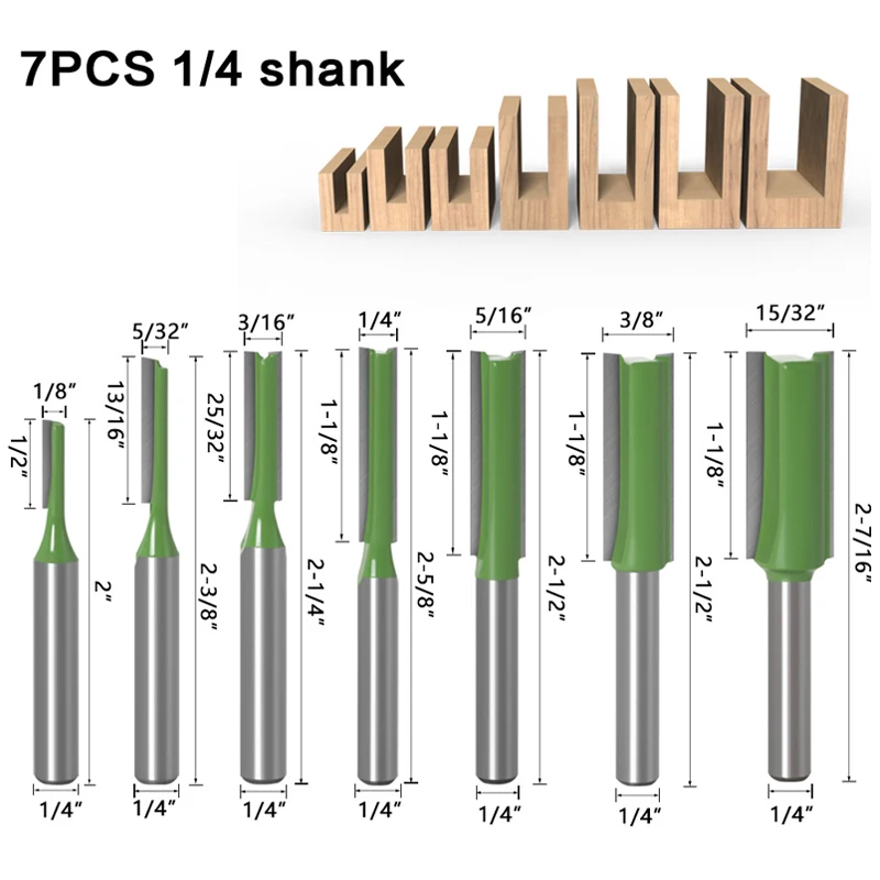 

Фреза с прямым хвостовиком, 1/4 дюйма, 6 мм
