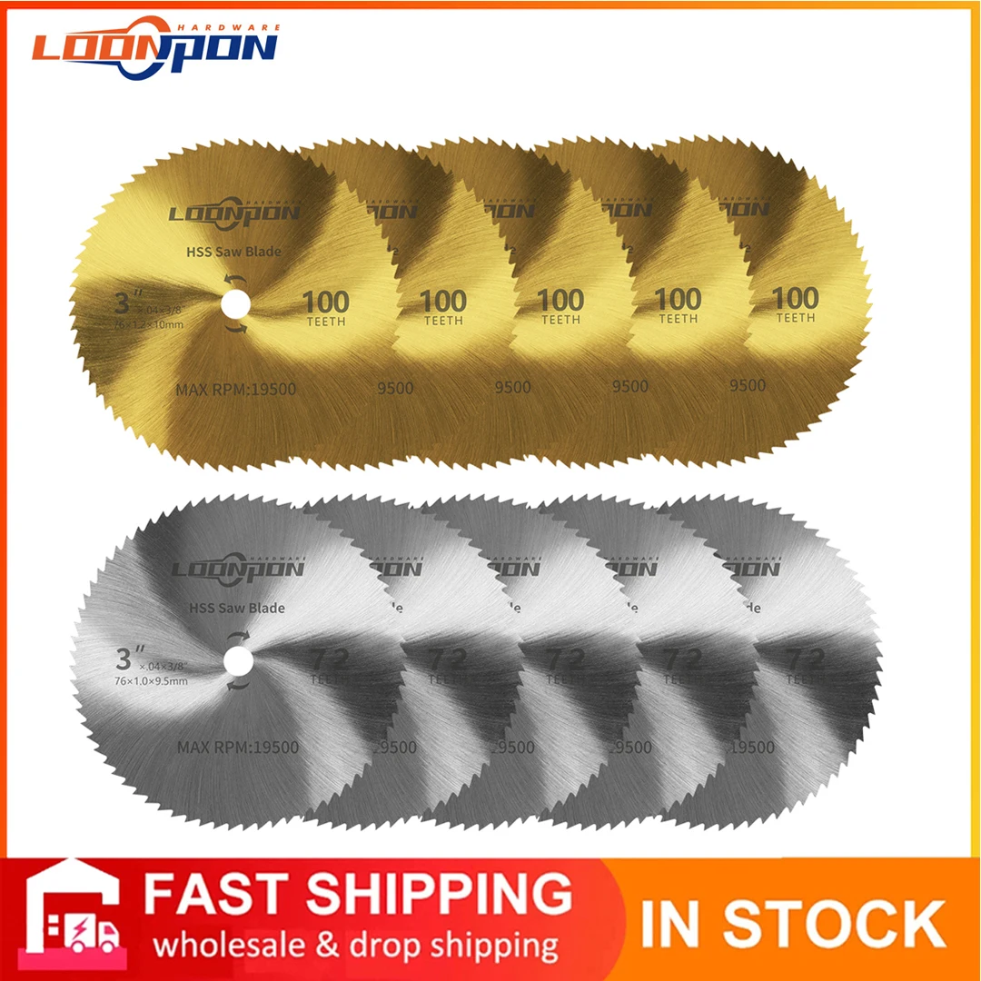 HSS 3inch 75mm Titanium Coated Angle Grinder Cutting Disc Grinding Wheels For Cutting Wood Plastic Aluminum Metal