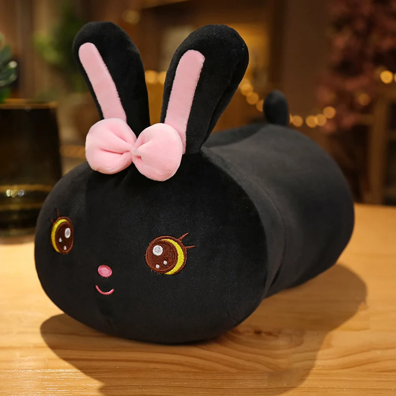 

25cm Black Rabbit Plush Toy Stuffed Animal Soft Sleeping Pillow Cushion Cute Plush Doll Toys for Kids Girls Birthday Gift
