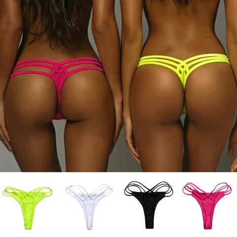 Sexy Bikinis Bottom for Women Cross Strap Swimwear Fashion Swimsuit Bikini Panties Thong Bikini Bottoms Swim Trunks 2022