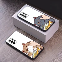 cartoon cute pinch face cat phone case for samsung galaxy s10 lite s10e s10 5g s10 s9 s8 plus carcasa soft back