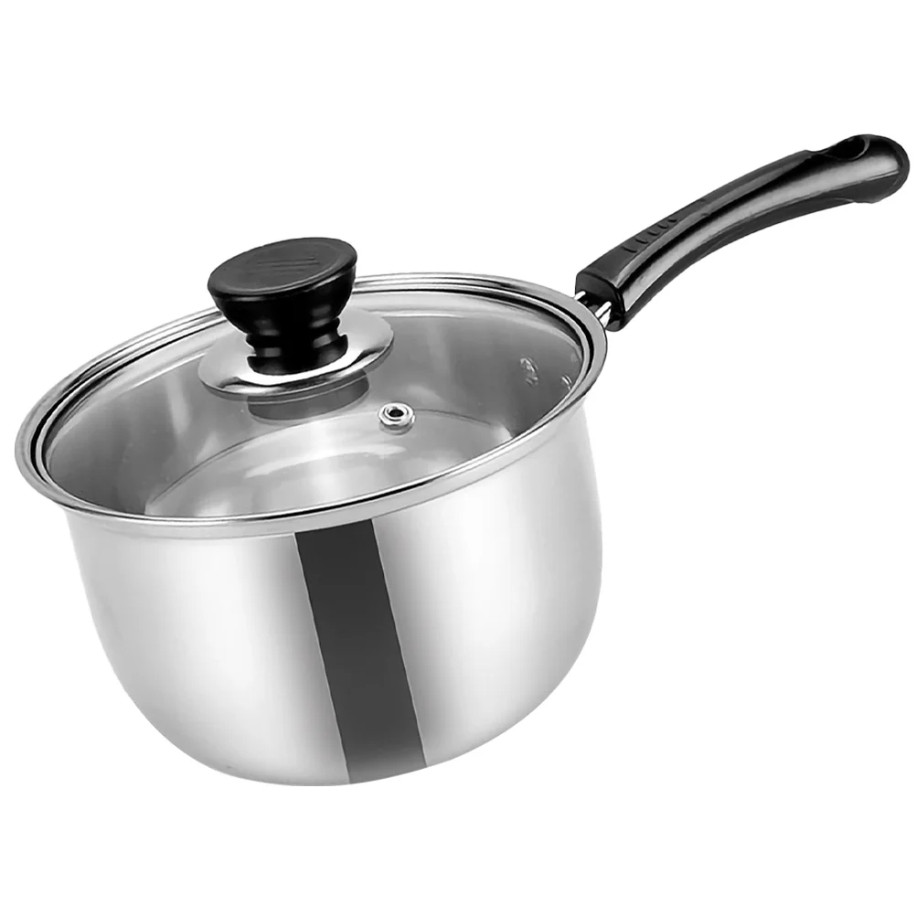 

Non Stick Pans Stainless Steel Soup Pot Cooking Pots For Kitchen Single Handle Small Food Stew Saucepan Cookware Baby