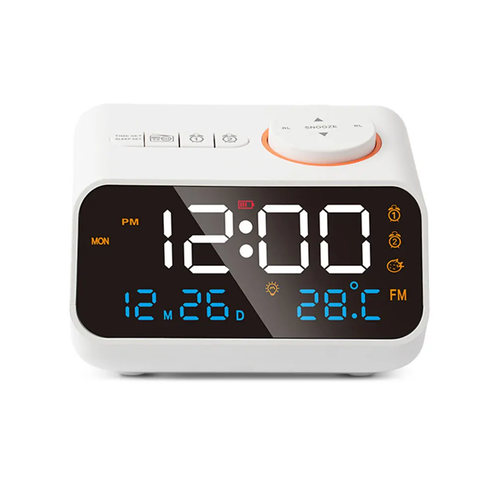 Dual Usb Charging Port Fm Radio Dimming Real-time Monitoring