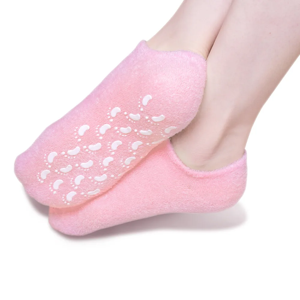 

1 Pair Reusable SPA Gel Socks Gloves Moisturizing Whitening Exfoliating Smooth Hands Feet Care for Adult Hand Mask