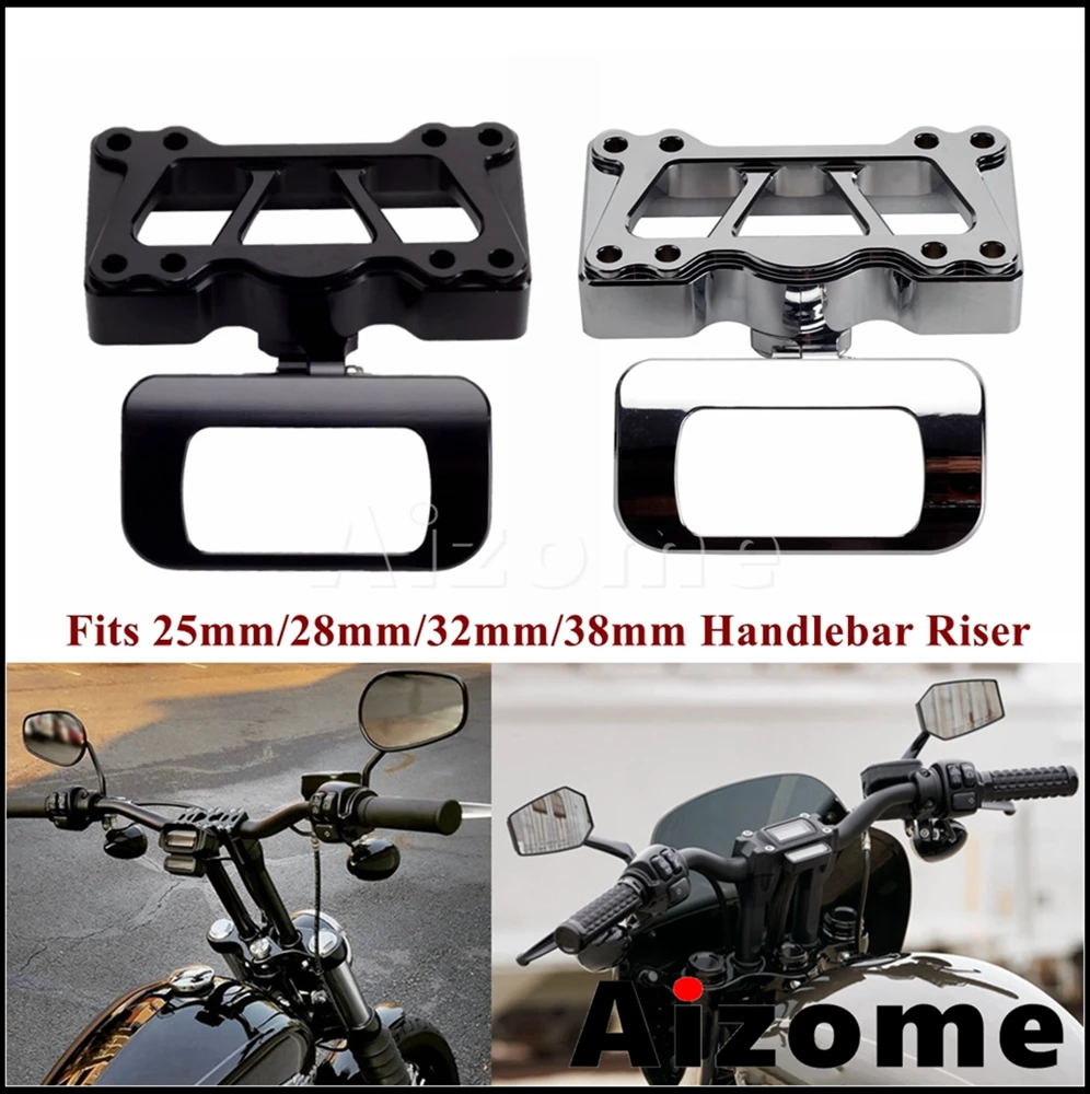 Motorcycle 25mm 28mm 32mm 38mm Handlebar Clamp Bar Risers Gauge Mount For Harley Softail M8 FXBB FXBR FXBRS FXST FXLRST 18-2022