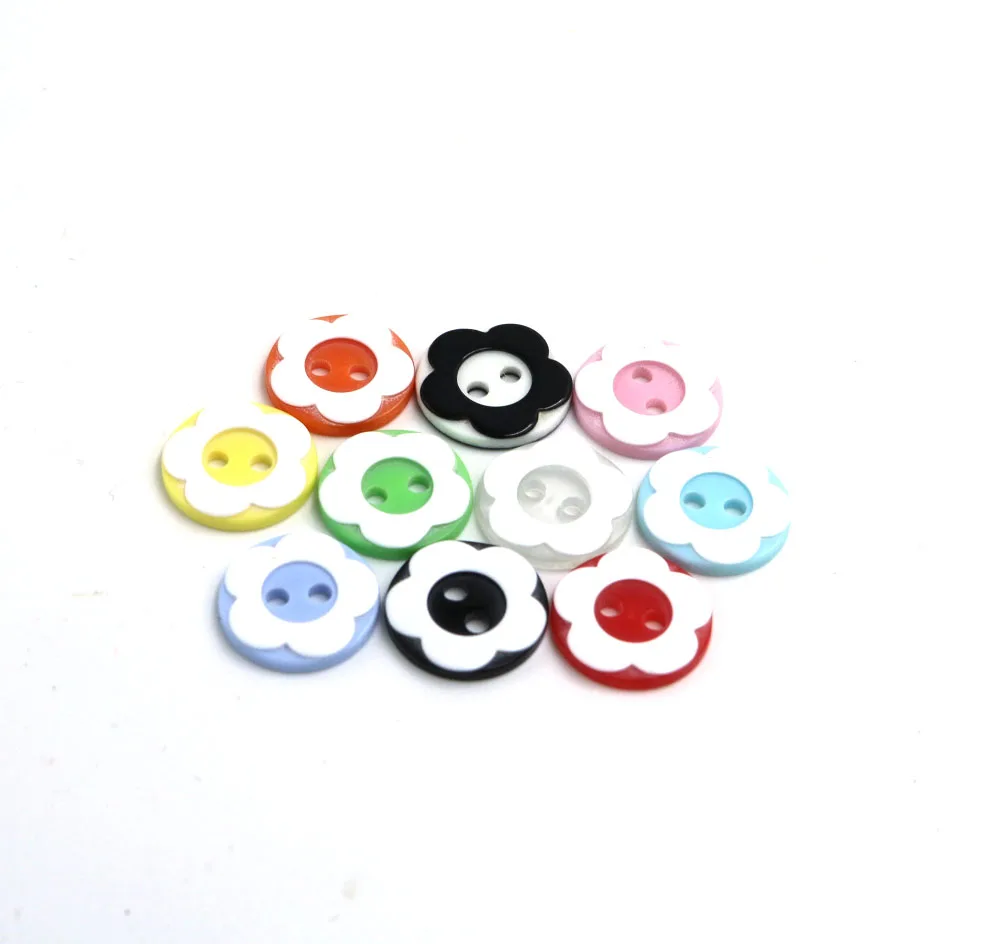 

100 шт., пластиковые пуговицы, 12,5 мм