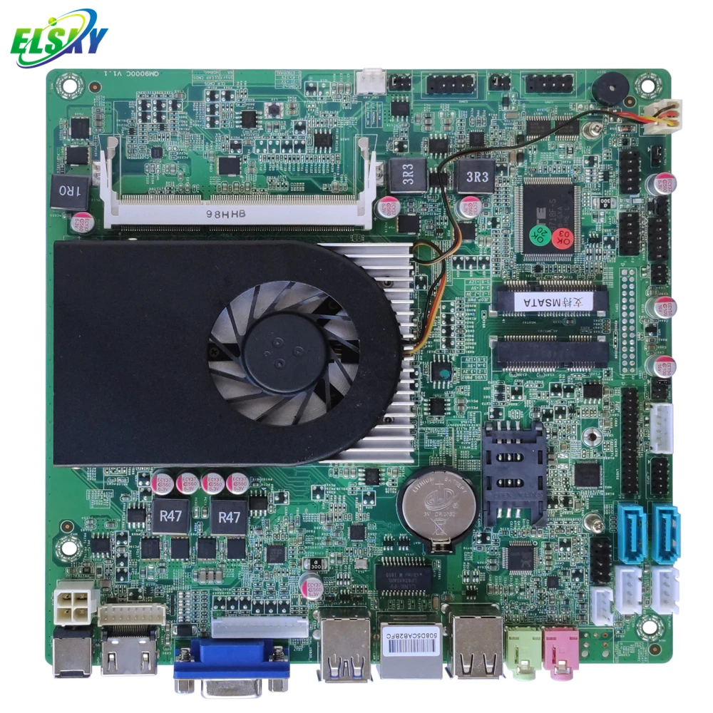 

Hot Sale Haswell 4th Gen I5 4200U Mainboard With DDR3L Thin Cool Smart Fan DC 12V Power Supply Mini ITX Motherboard For KIOSK