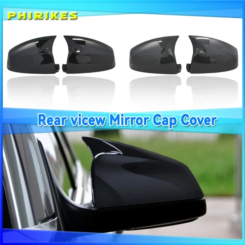 

Side Wing Rearview Mirror Cover Cap For BMW 5 6 7 Series E60 E61 E63 E64 F01 F02-F04 F06 F07 F10 F11 F12 F13 Carbon Fiber Black