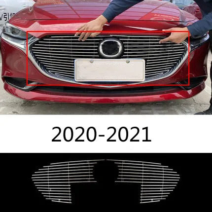 

For Mazda 3 AXELA 2017-2021 High-quality aluminum alloy Front grille Bumper grille Insect net protection car accessories