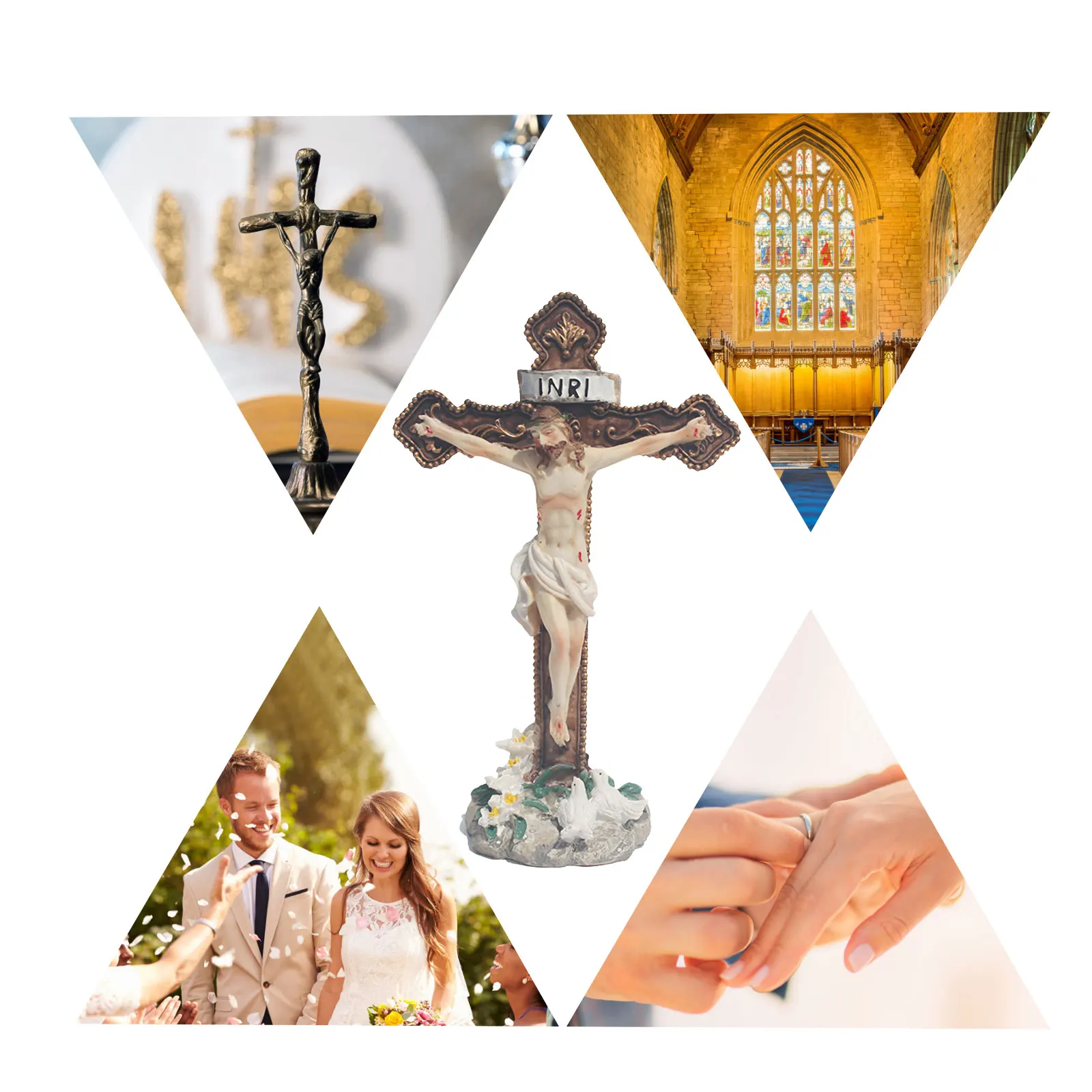 

Статуя из смолы с крестом Иисуса, священное религиозное распятие, украшение Иисуса, искусство, настольные украшения для дома Gifts