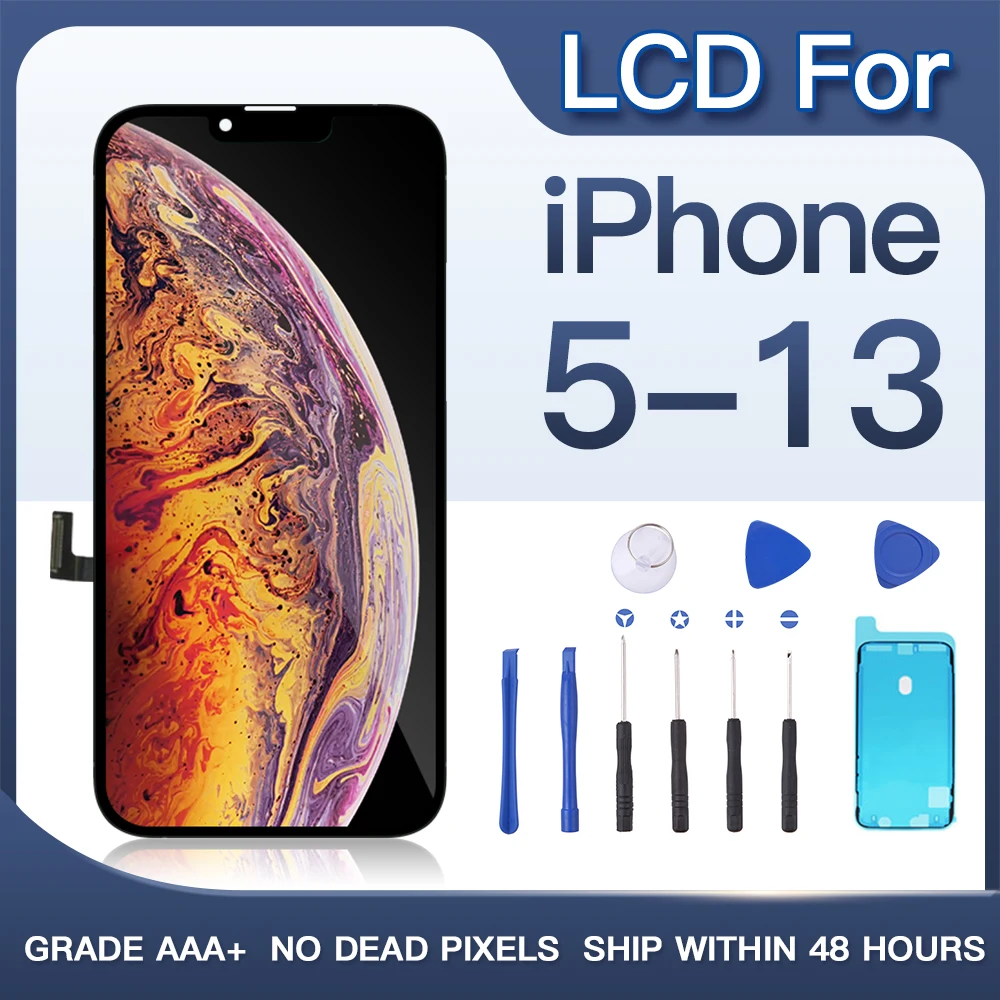 

Оригинальный ЖК-экран для iPhone X XR 11 12 13 Pro, OLED ЖК-дисплей, сенсорный экран, дигитайзер в сборе для iPhone X XS Max, экран