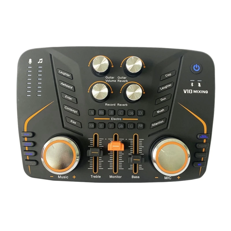 Звуковая карта V10 звуковая для микрофона в реальном времени звуковой интерфейс и