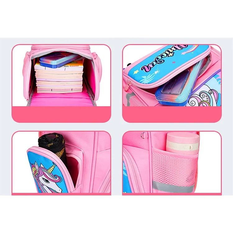 Primary Children High-capacity Backpacks New Girls Princess Unicorn Boys Cute Cartoon Schoolbags Kids Breathable Fashion Bags