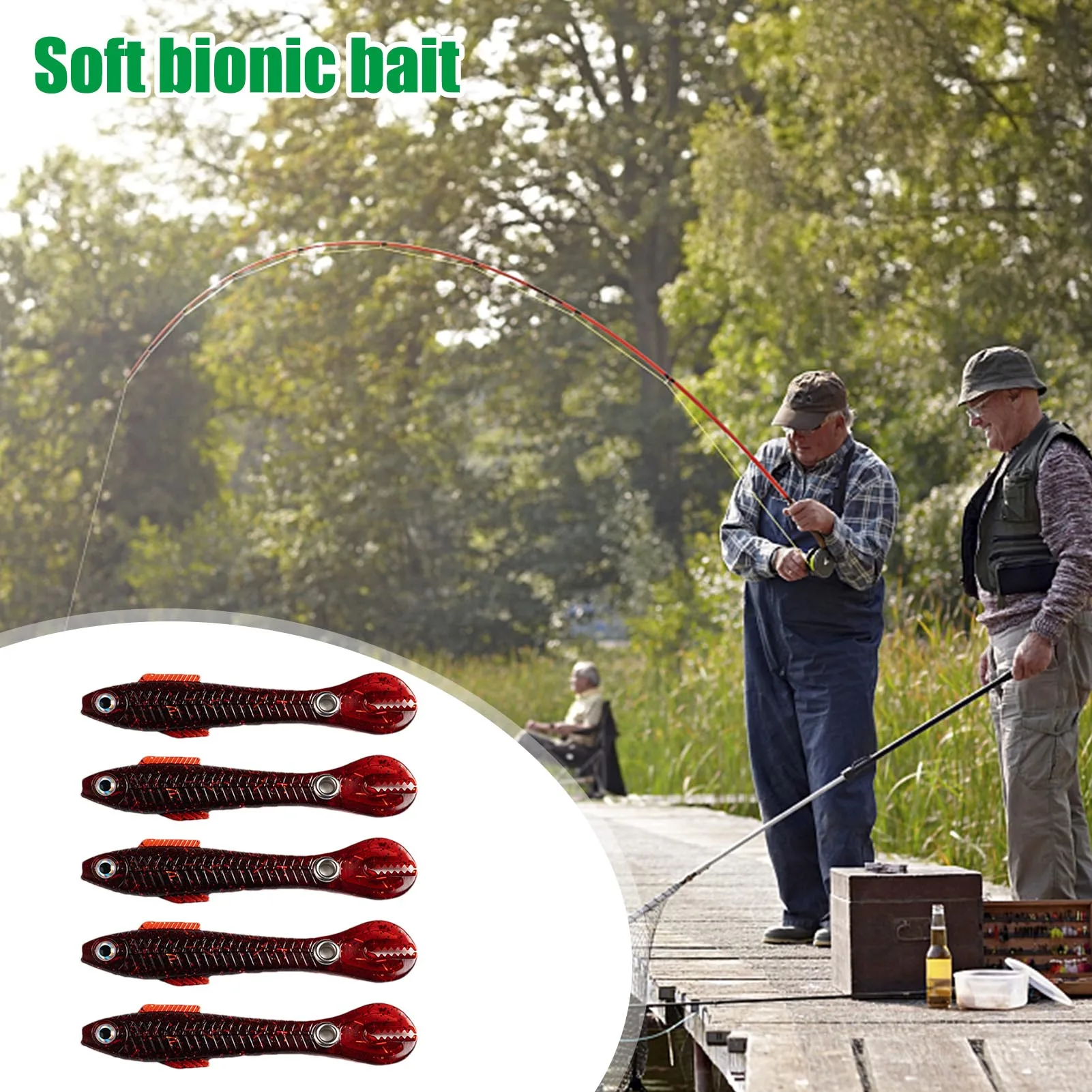 

Soft Fishing Lures Kit Soft Bionic Bait Swimming Simulation Loach Fishing Lures Kit For Freshwater Saltwater Bass Fishing