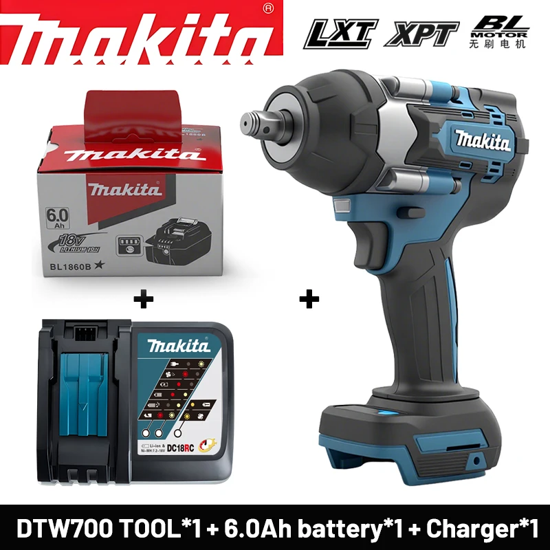 

Makita DTW700 Бесщеточный ударный гайковерт 1/2 дюйма 18В