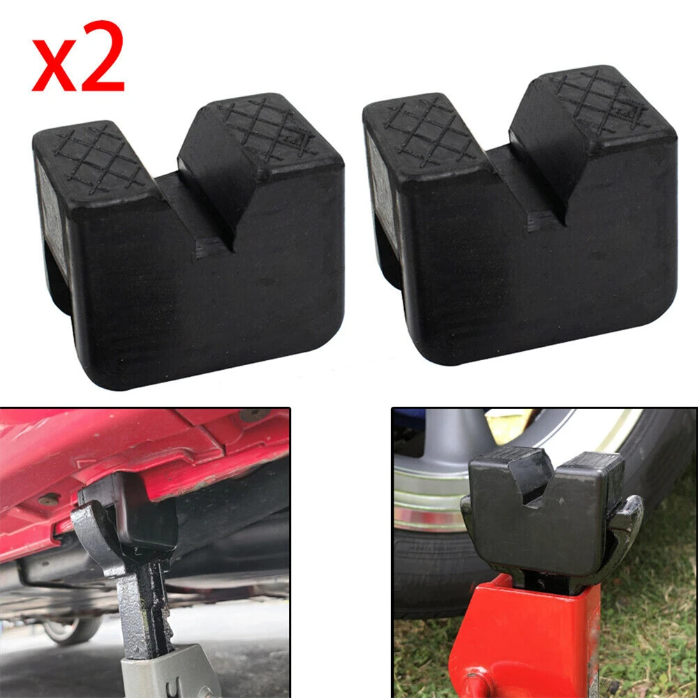 

​2X Rubber Axle Jack Pad Jacking Stand Pads Adapter Frame Rail Protector Lifting