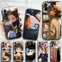 fashion girls custom name phone case for iphone 13 pro max case cute 11 12 mini se 2022 7 8 plus luxury cover for iphone 13 x xr
