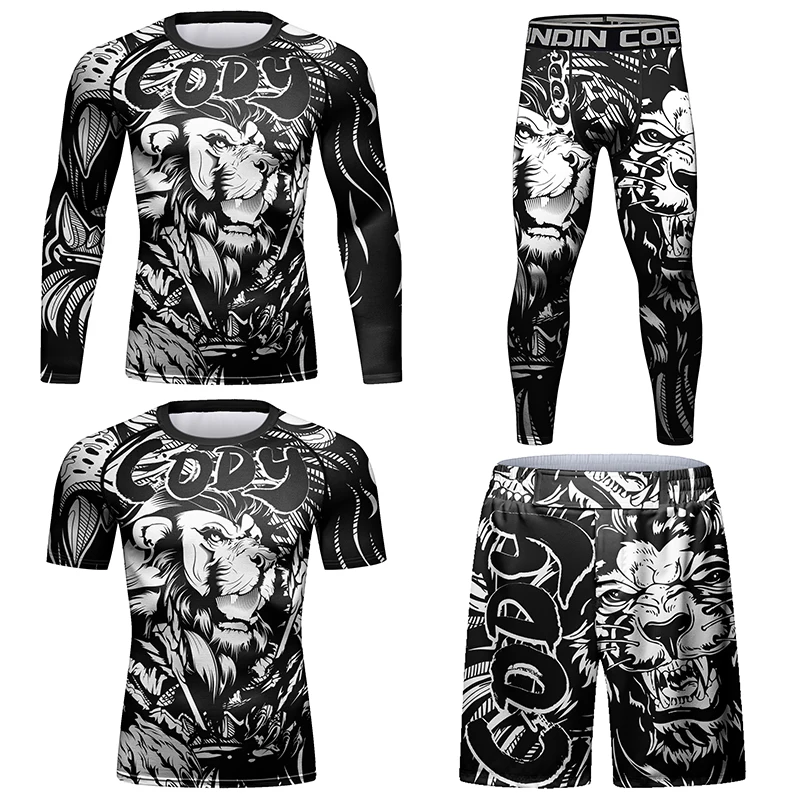 

Sublimation Compression MMA Sportwear Lightweight Men's Jiu Jitsu Muay Thai Kickboxing Men Bjj GI Boxing Sets Mating Clothing