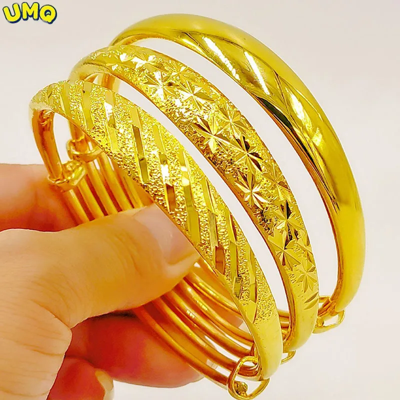 

UMQ Vietnamese Gold Bracelet Women's Long-lasting Color 24k Gold-plated Jewelry Authentic Pure Gold Imitation Gold Bracelet