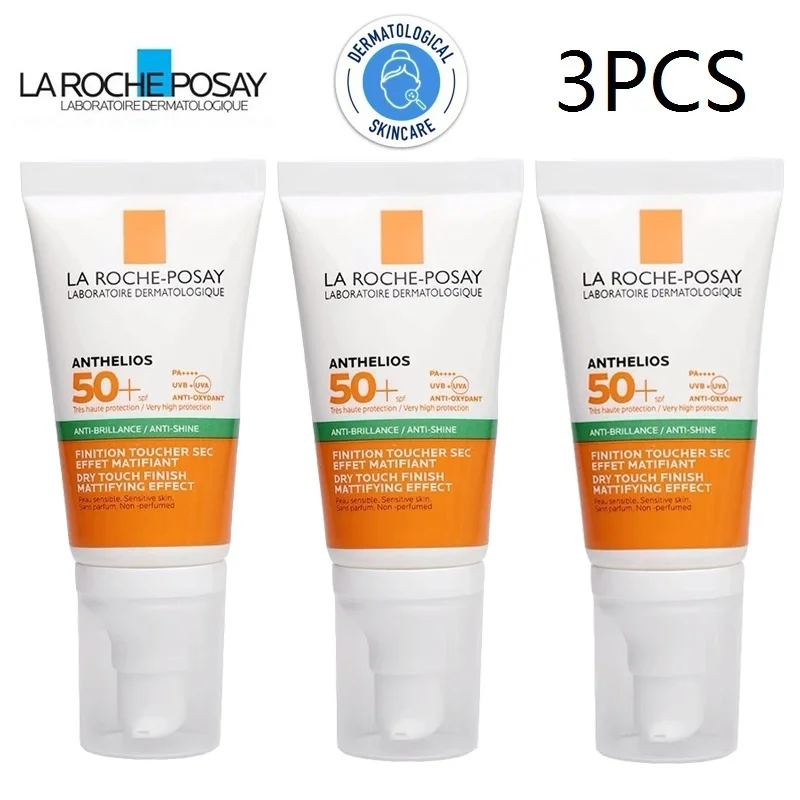 

3PCS Original La Roche-Posay Anthelios Sunscreen SPF50+ Gel-Creme Anti-Brillance / Anti-Shine / La Roche Posay Sunscreen 50ml