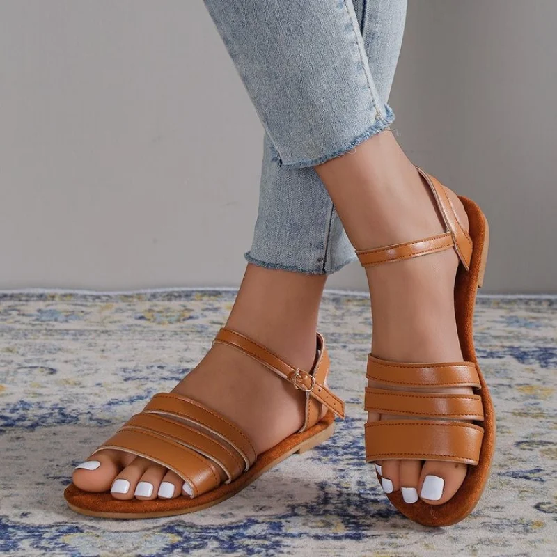 Summer Shoes Women Sandals Holiday Beach Wedges Sandals Women Flat Soft Comfortable Ladies Summer Slippers Plus Size