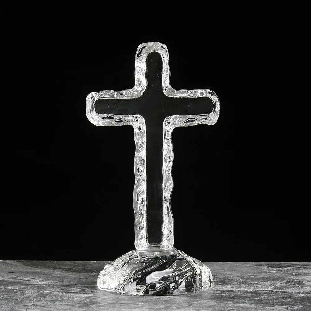 

Wholesale Christian Catholicism Religion Supplies Christ Jesus cross Crucifixion Christian Prayer crystal Cross statue Ornament