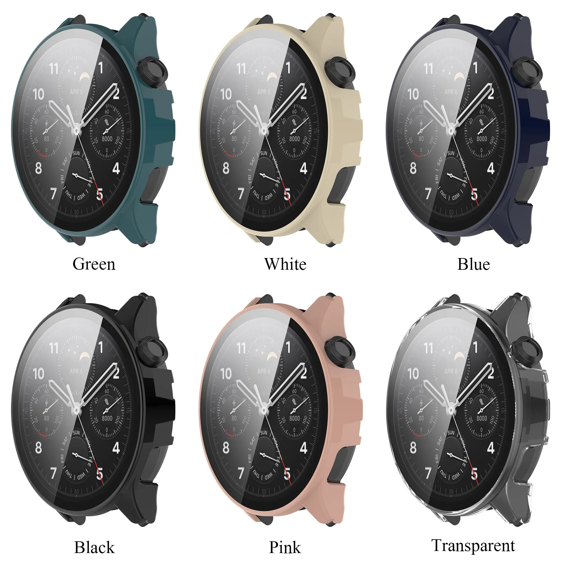 PC Shell Frame Case + Film for Xiaomi Watch S1 Pro Smartwatch Screen Protector Cover for Mi Watch S1 Pro Bumper Case Accessories