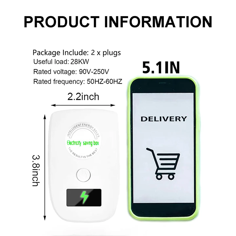 1 шт. портативная электрическая энергосбережение США умный блок для экономии