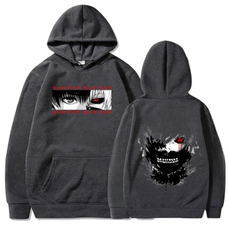 

Толстовка мужская с аниме принтом, Токийский Гуль, Повседневный пуловер, уличная одежда в стиле хип-хоп, Свободный Топ в стиле Харадзюку