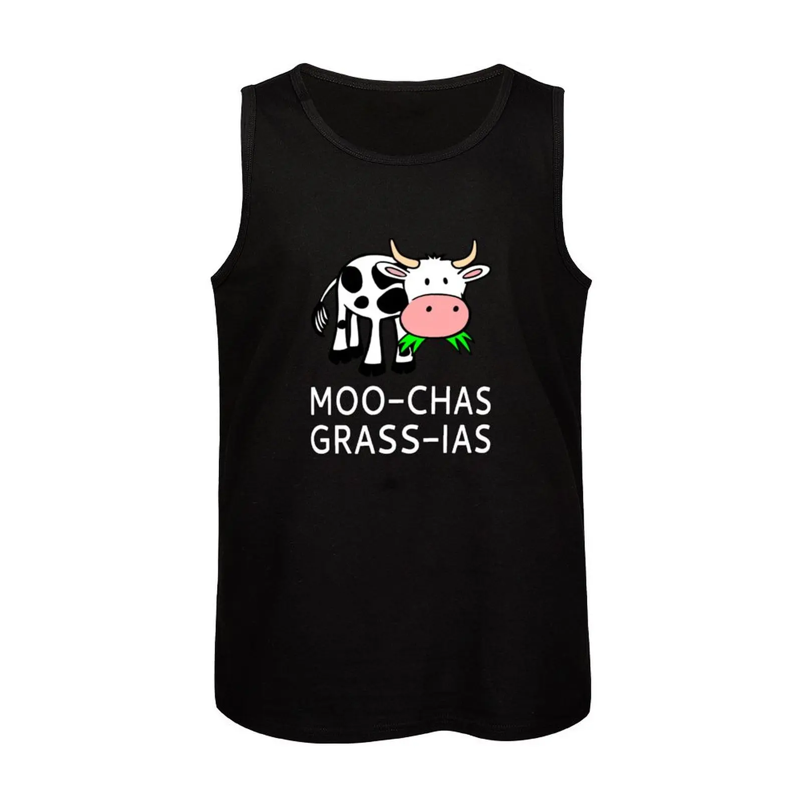 Moo-chas Grass-ias (Muchas Gracias) Хлопковая мужская майка для спорта