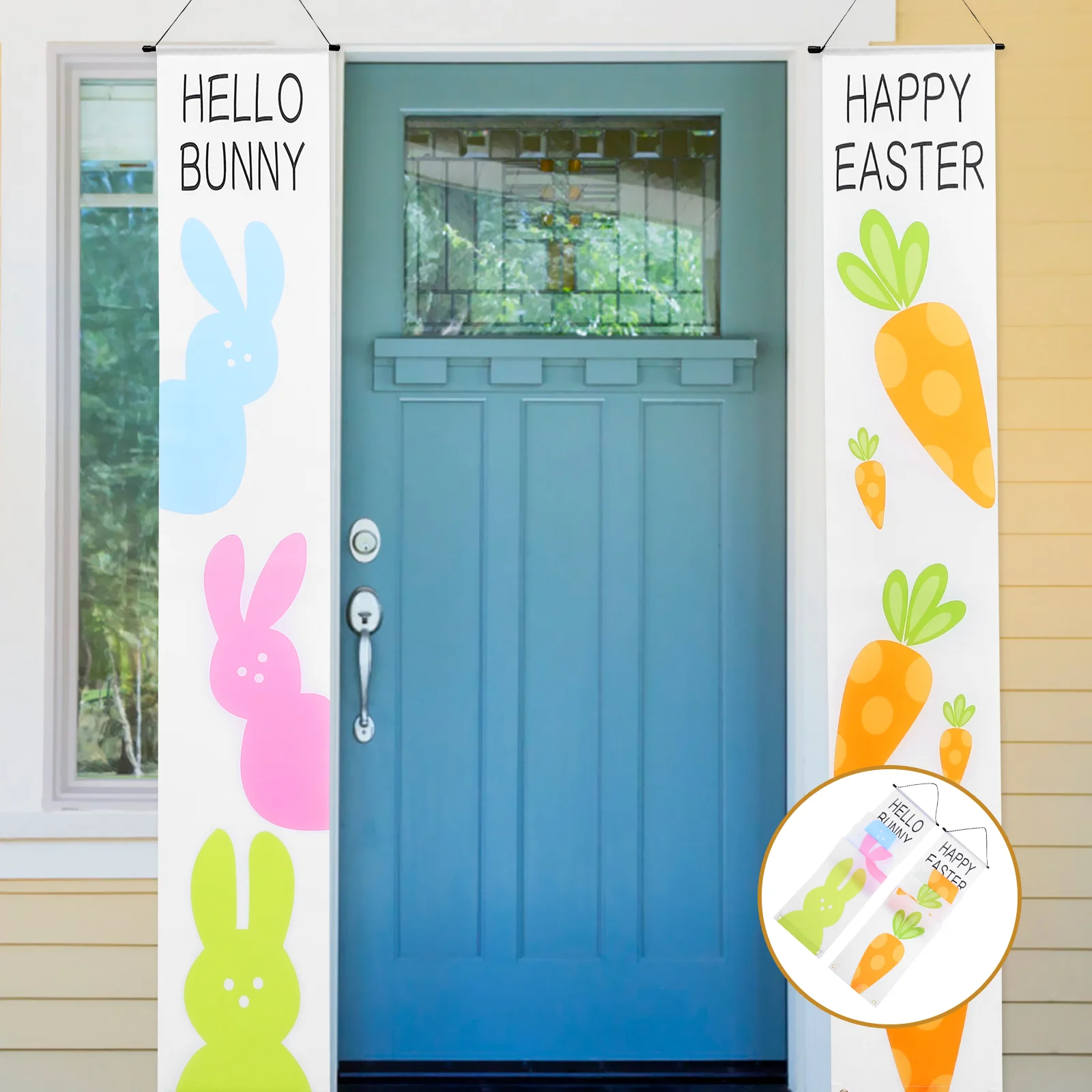 

Easter Banner Door Hanging Decoration Cumpleaños Para Themed Couplets Sign Decorations Decorative Signs