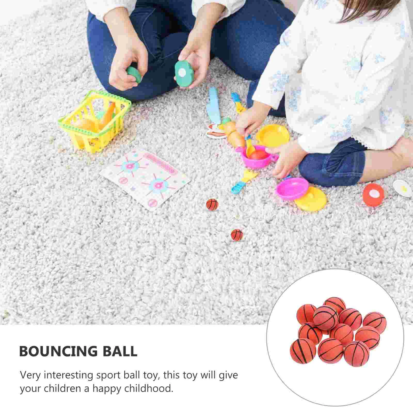 

Balls Toy Miniature Basketball Toy Bounce Basketball House Miniature Furniture Rubber Small Basketball
