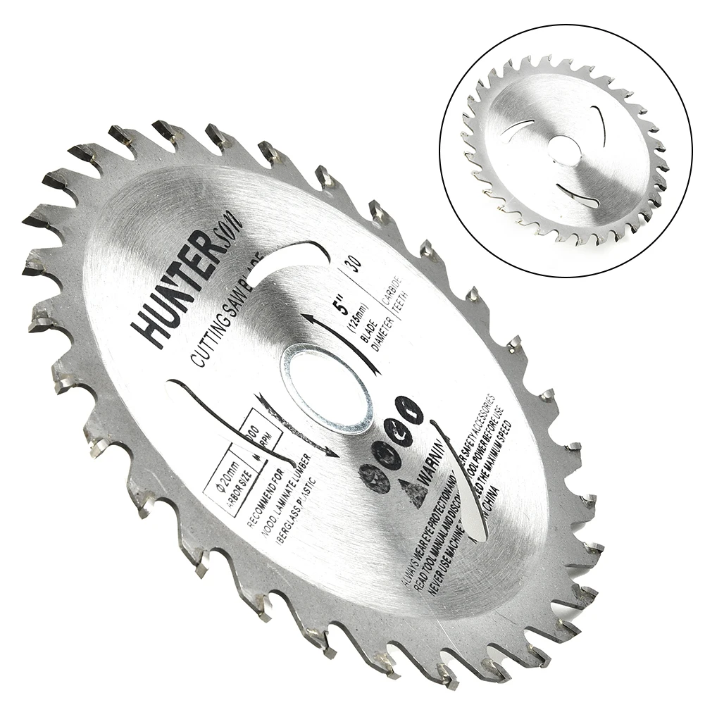 

5 Inch Saw Blade 125mm Circular Saw Blade Wood Cutting Disc For Woodworking 30Teeth 20mm Bore Easy To Use And Long Life