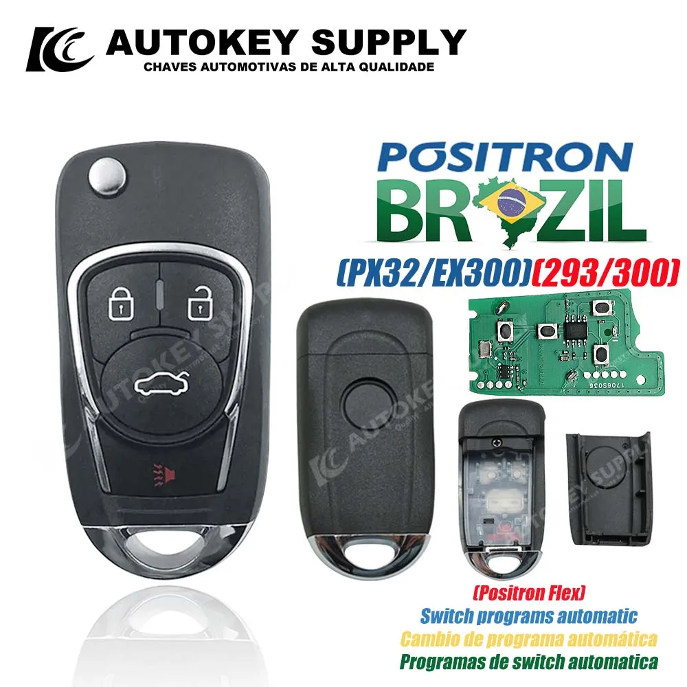 Autokeysupply AKBPCP112AT PX32/EX300 охранная сигнализация 3 + 1 кнопка управления с зажимом для