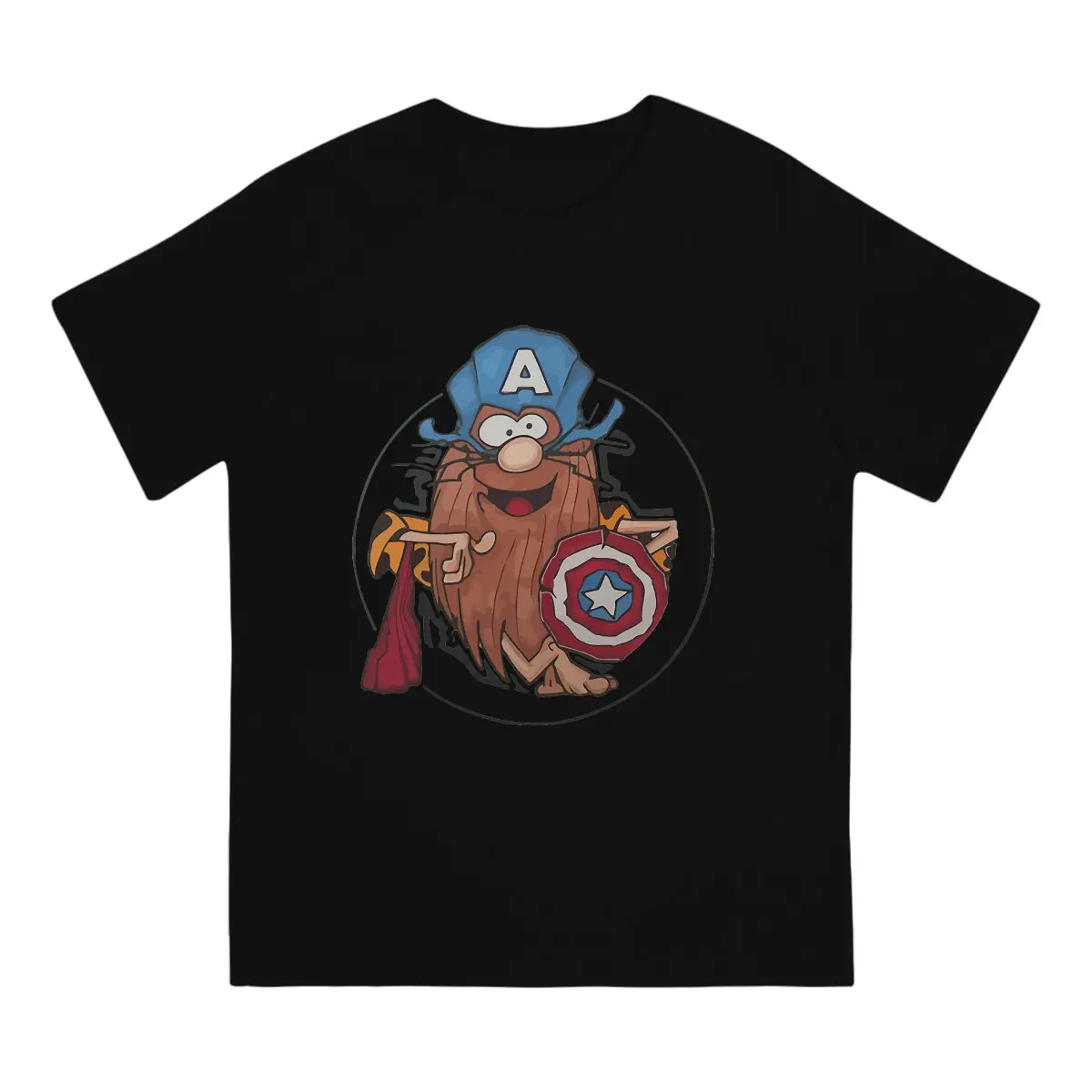 

Men T-Shirt A Amazing Cotton Tee Shirt Short Sleeve Captain Caveman Adventures T Shirt Crew Neck Clothes Gift Idea