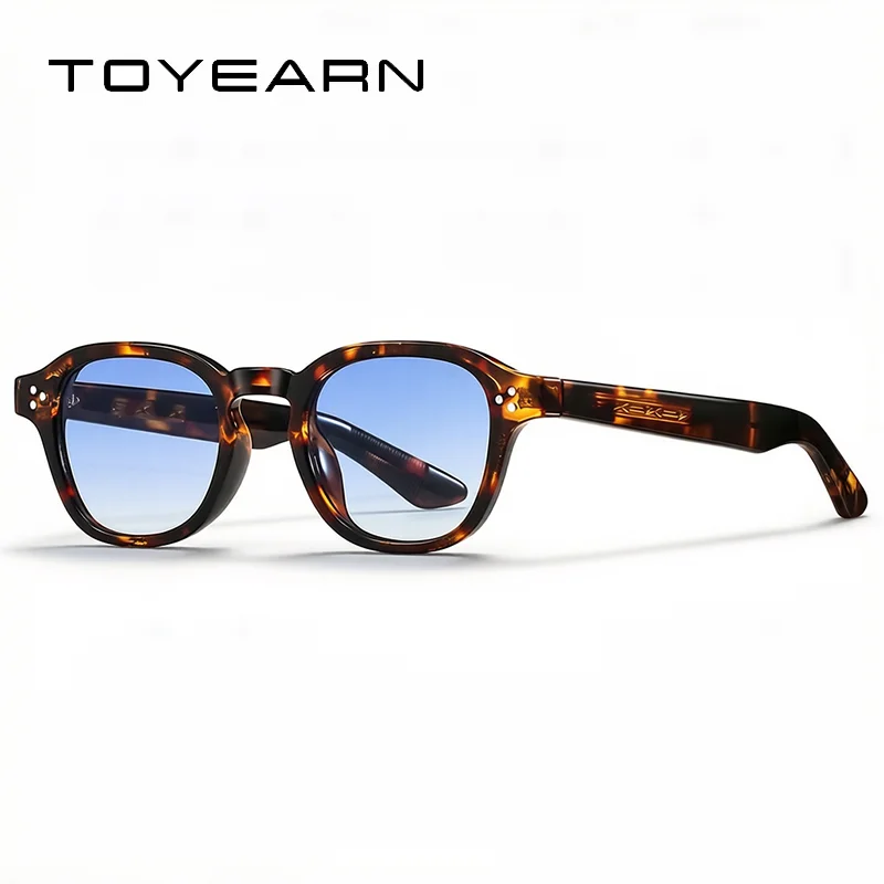 Фото Солнцезащитные очки TOYEARN Classic Rivet Vintage Punk для женщин и мужчин, дизайнерские, люксового бренда, для активного отдыха и вождения, с диоптриями, UV400 №1