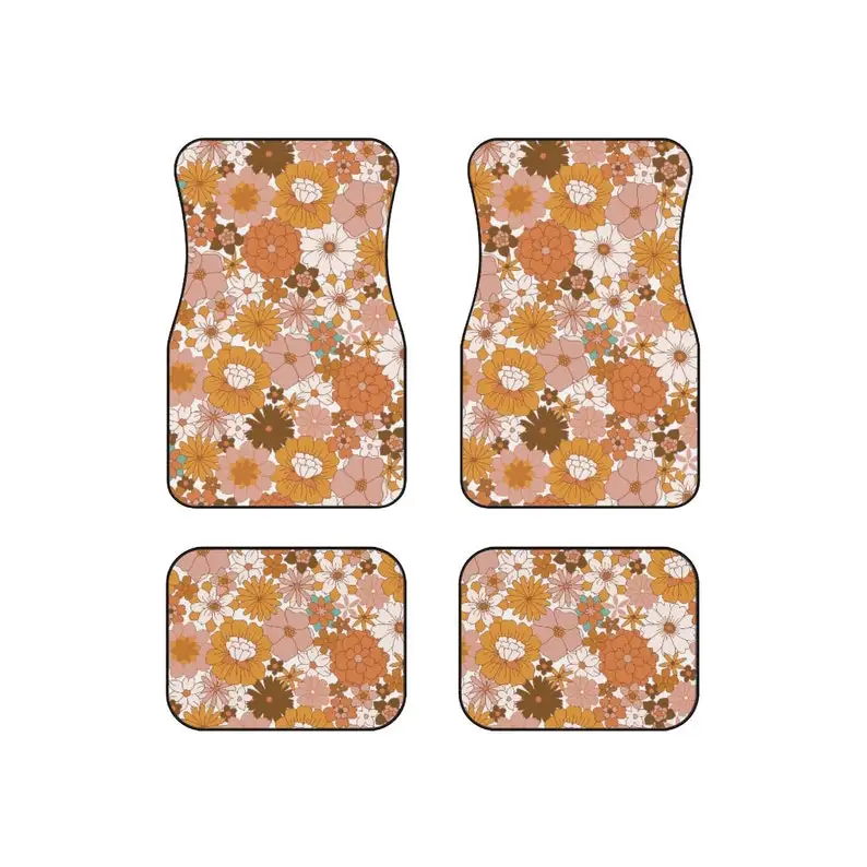 

Автомобильные коврики Groovy с цветами, в стиле ретро, 70s