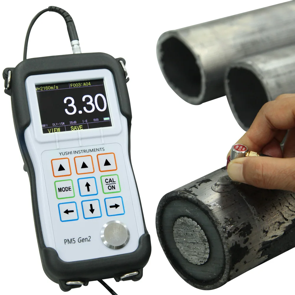 YUSHI PM5 Gen2 Industry UTG NDT Высокоточный ультразвуковой толщиномер для силовых кабелей и