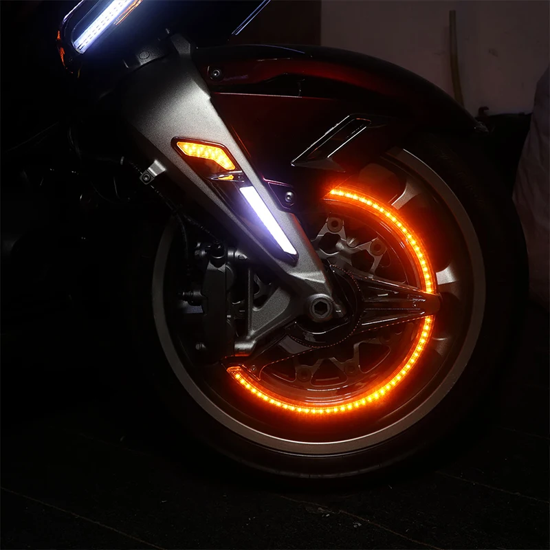 Передний стоп-сигнал для мотоцикла устанавливаемый на вилку светодиодные лампы