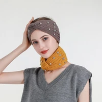 wool knotted headband autumn and winter plush soft skin friendly hot selling fashion rhinestone headband accessories for women