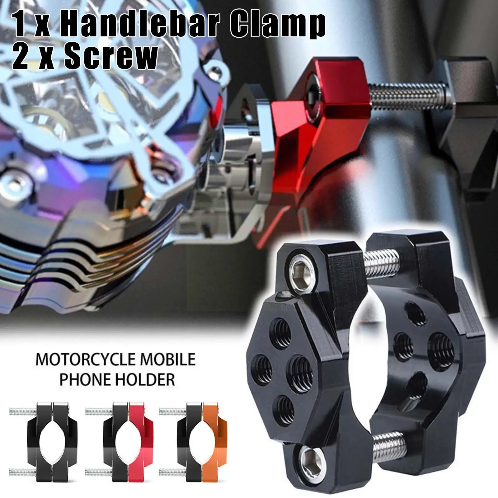 

Motorcycle Accessories Fixtures 32mm 42mm 54mm Bumper Pressure Handlebar Clamp Stent Spotlight Bracket Auxiliary Holder P6J6