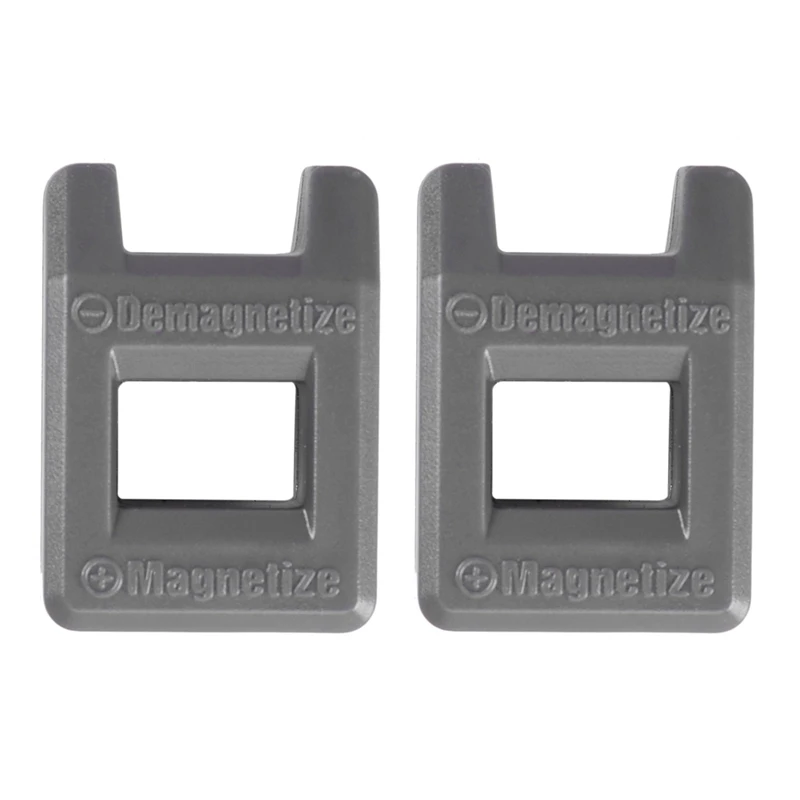 

2X Screwdriver Magnetizer Degaussing Demagnetizer Magnetic Practical Pick Up Tool Color:Gray